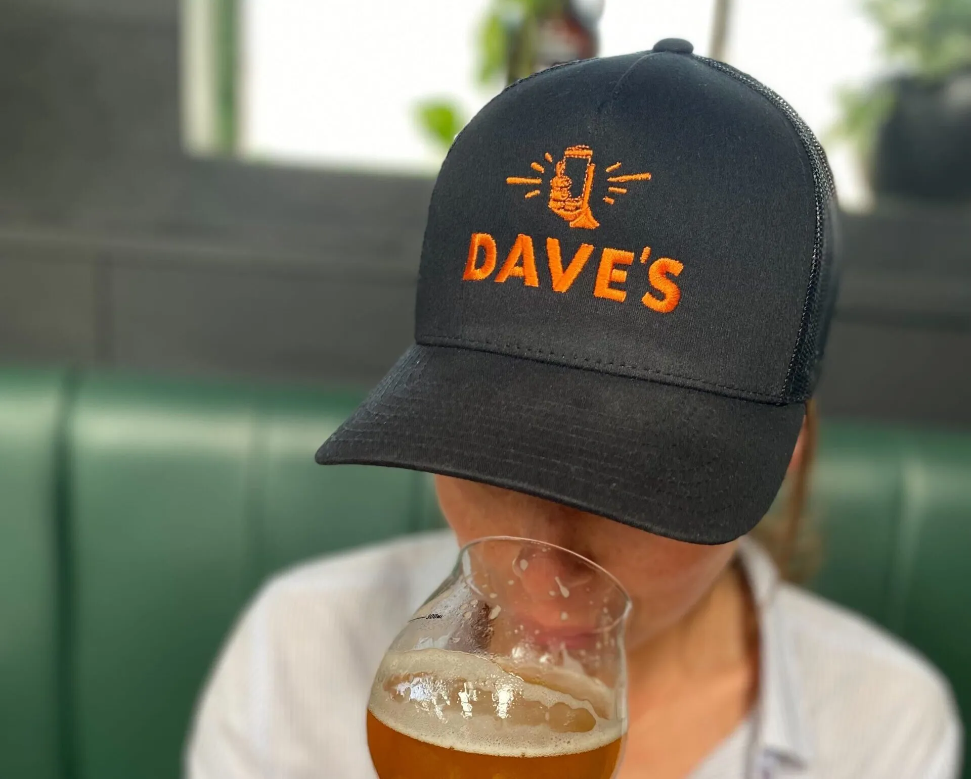 Back of the cap with the adjustable strap