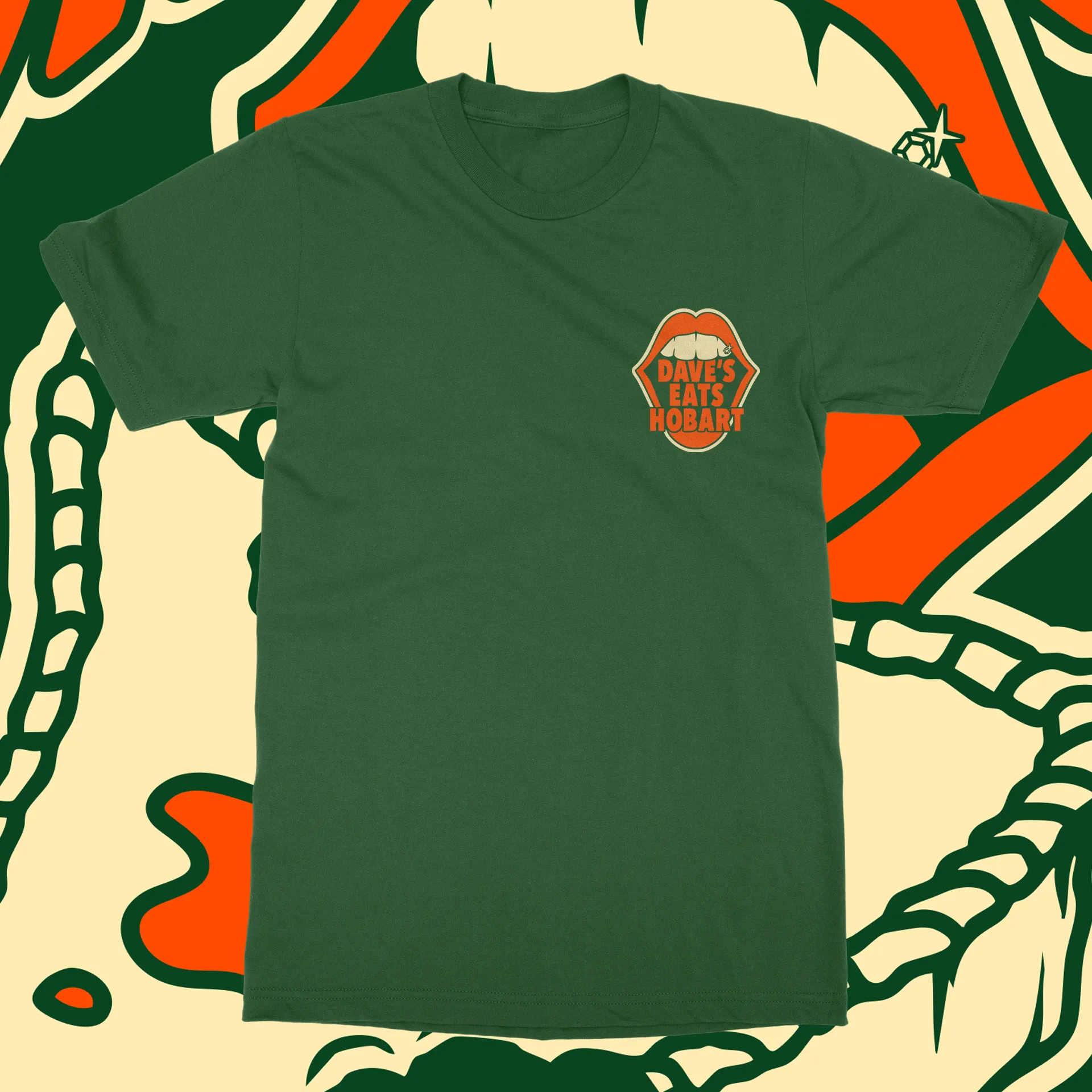 Tee being worn on the Hobart waterfront